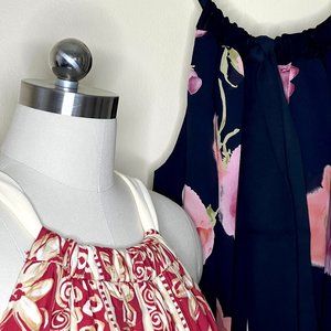 Halter style tie back dresses